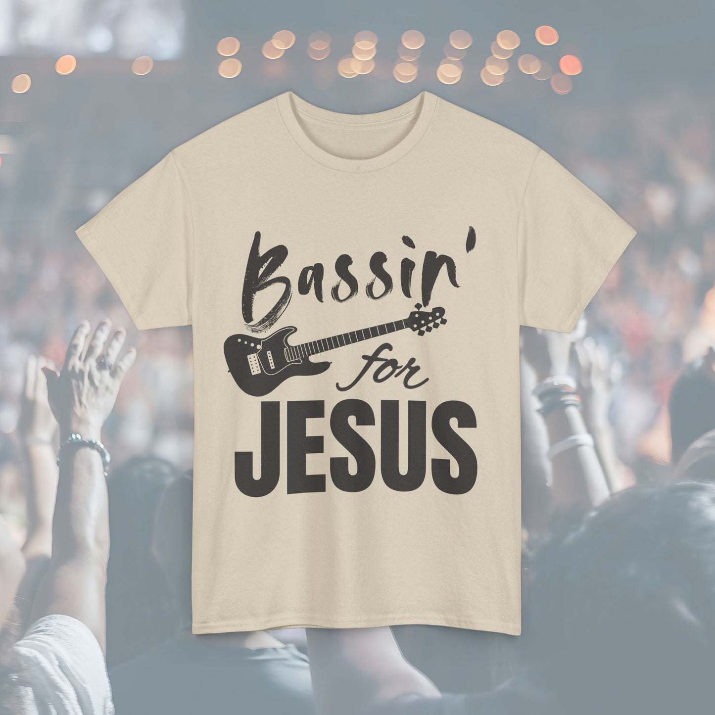 Bassin' for Jesus Unisex Tee | Perfect for Musicians, Youth Groups, Church Events, Christian Gifts, and Casual Wear