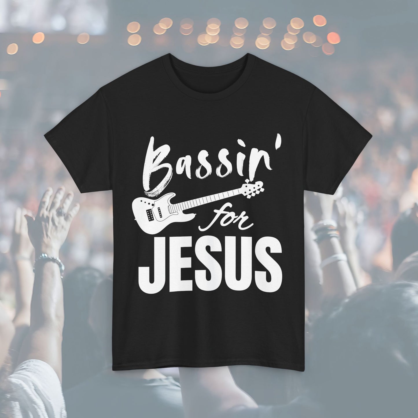 Bassin' for Jesus Unisex Tee | Perfect for Musicians, Youth Groups, Church Events, Christian Gifts, and Casual Wear