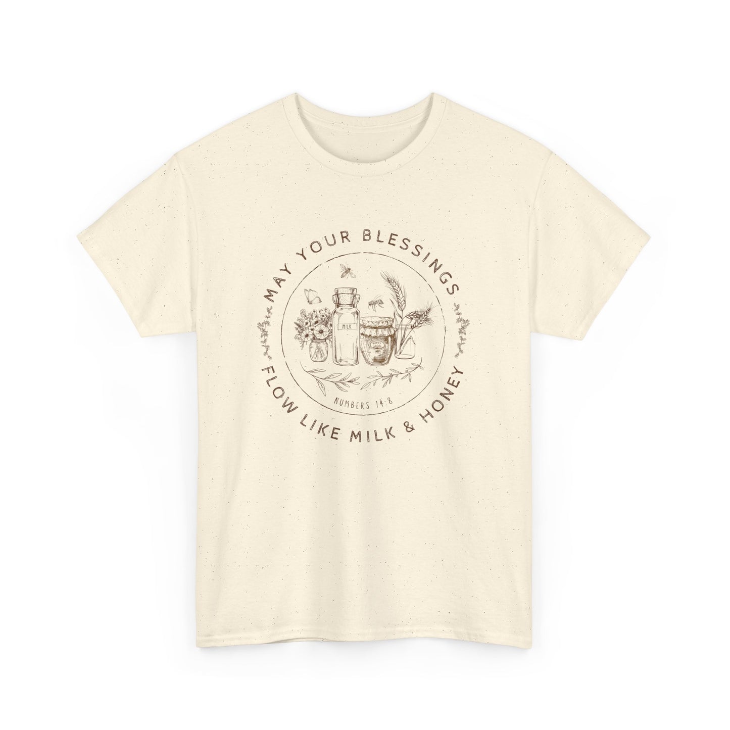 Milk & Honey Numbers 14:8 Tee, Inspirational T-Shirt, Gift for Her, Spiritual Apparel, Everyday Comfort, Motivational Shirt