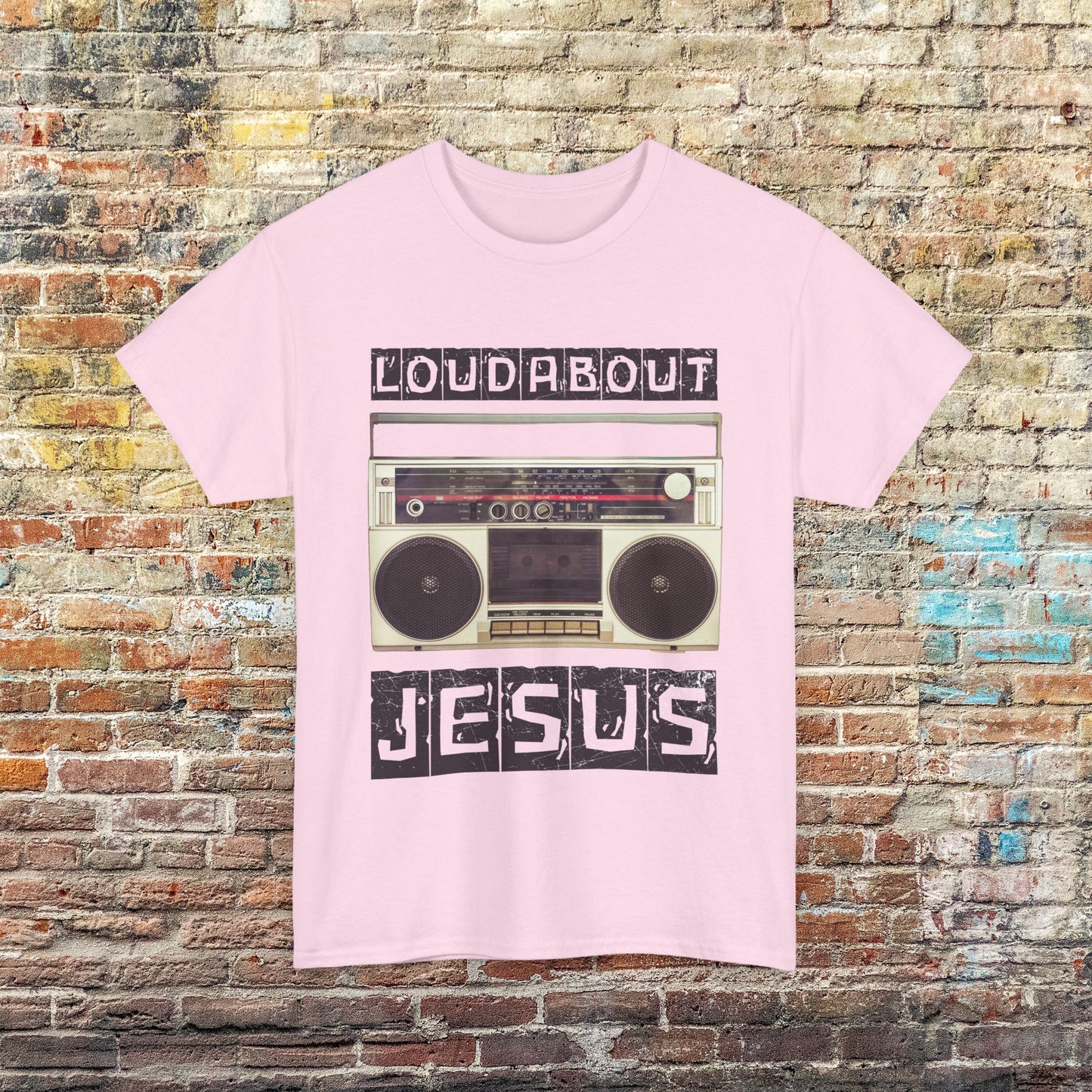 Loud About Jesus Unisex Heavy Cotton Tee, Christian Shirt, Faith Tee, Religious Gift, Gospel Apparel, Church Outing Wear