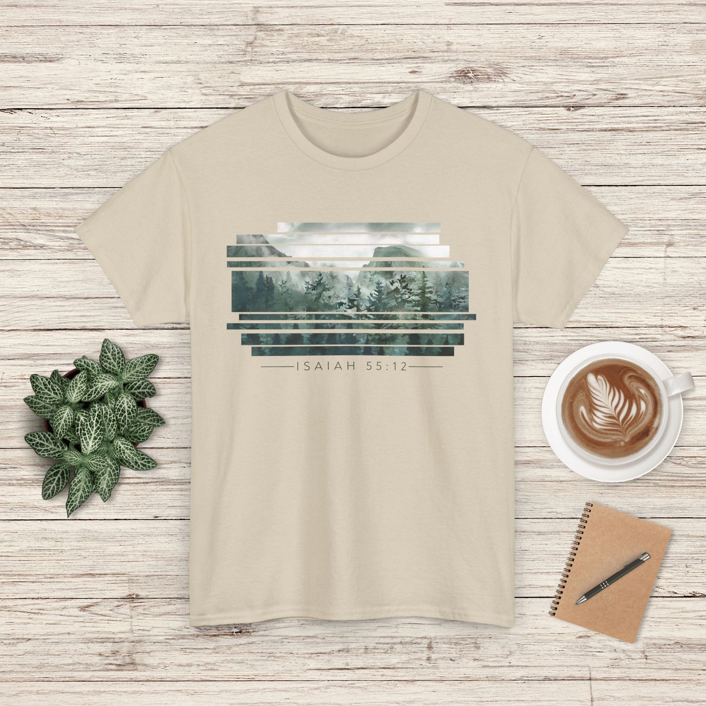 Mountain Forest Tee | Isaiah 55:12 Unisex Heavy Cotton T-Shirt