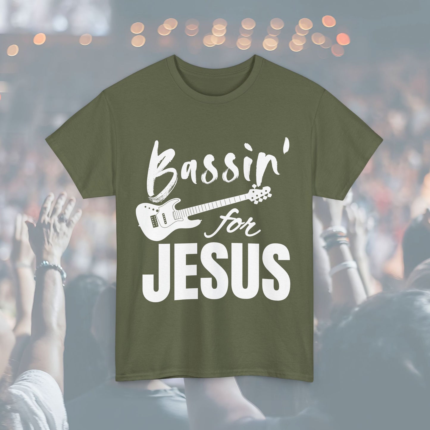 Bassin' for Jesus Unisex Tee | Perfect for Musicians, Youth Groups, Church Events, Christian Gifts, and Casual Wear