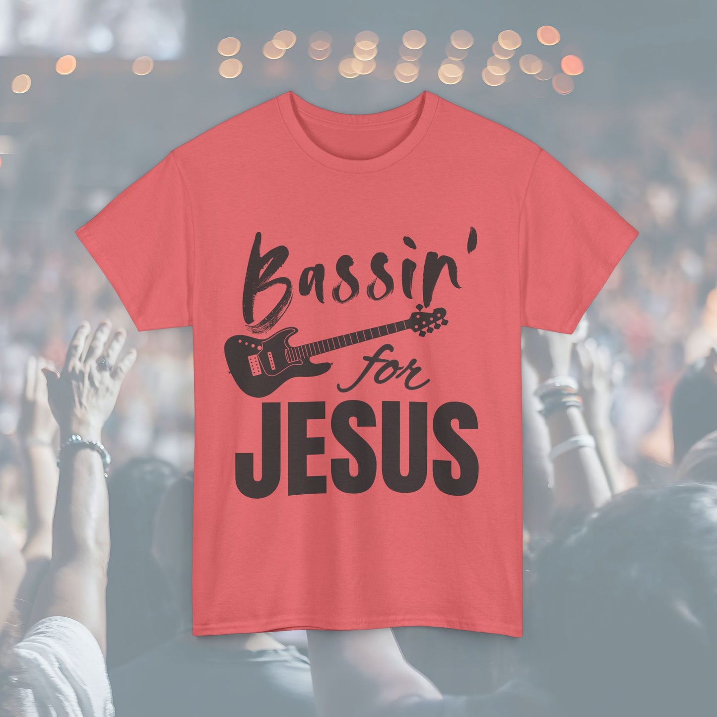 Bassin' for Jesus Unisex Tee | Perfect for Musicians, Youth Groups, Church Events, Christian Gifts, and Casual Wear