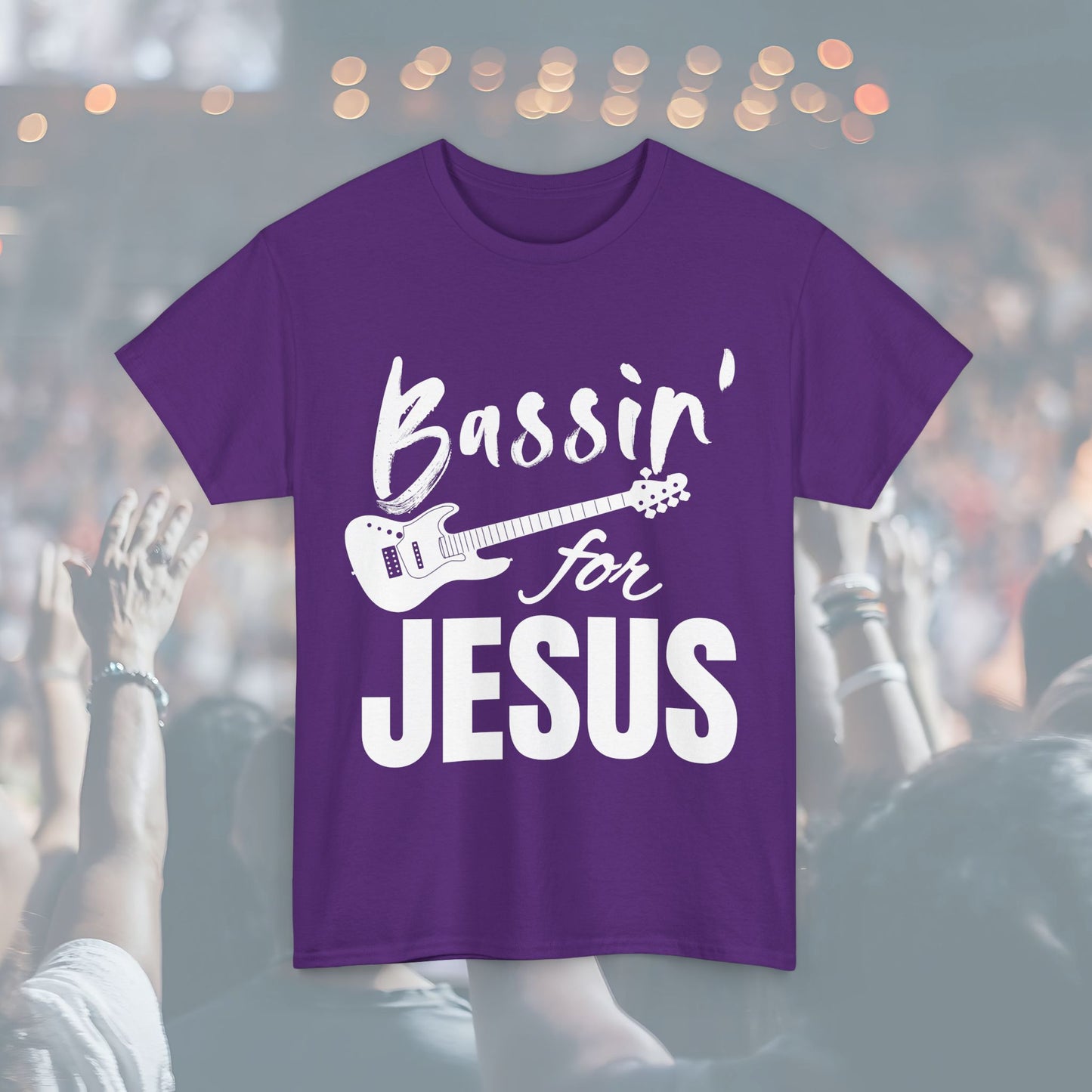 Bassin' for Jesus Unisex Tee | Perfect for Musicians, Youth Groups, Church Events, Christian Gifts, and Casual Wear