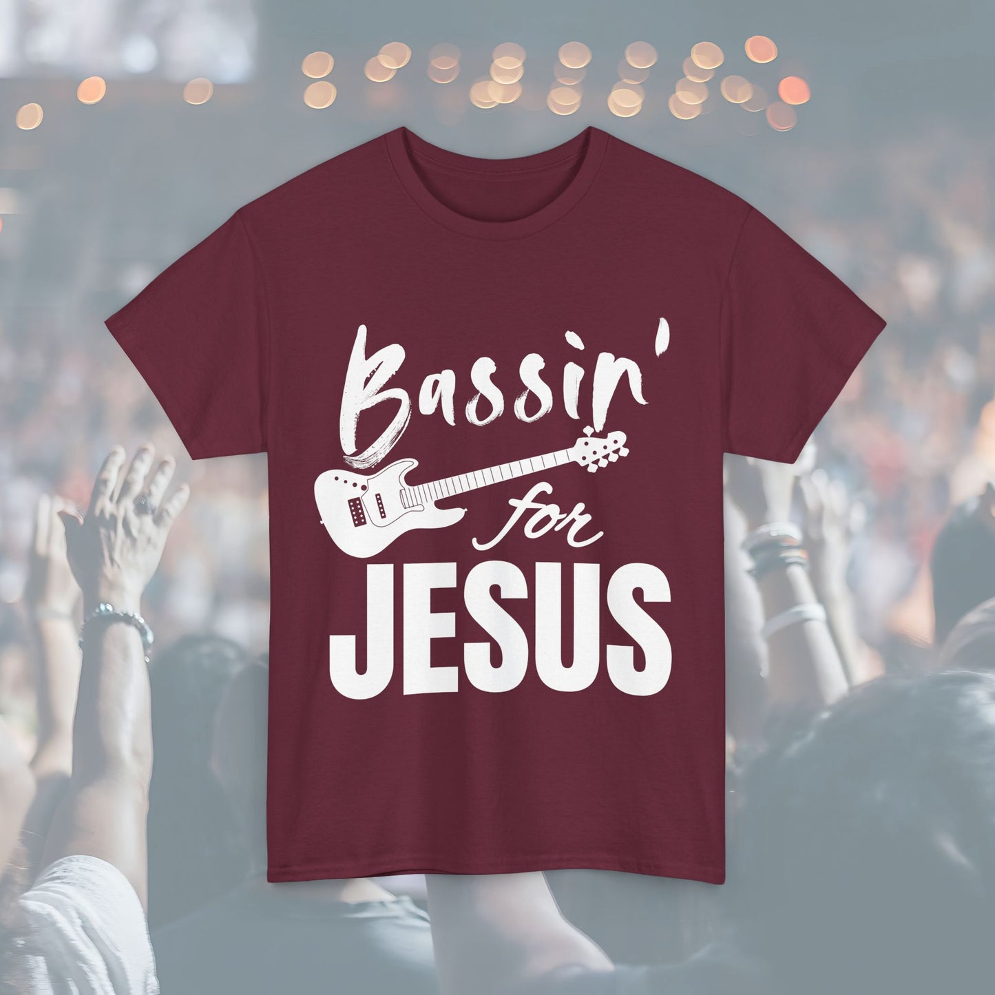 Bassin' for Jesus Unisex Tee | Perfect for Musicians, Youth Groups, Church Events, Christian Gifts, and Casual Wear