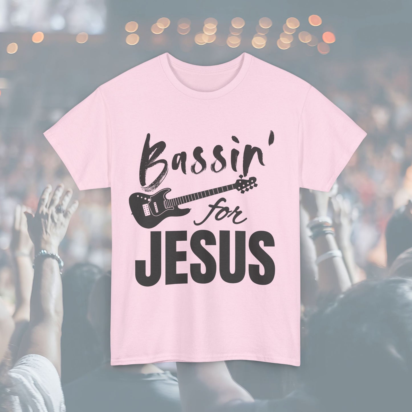Bassin' for Jesus Unisex Tee | Perfect for Musicians, Youth Groups, Church Events, Christian Gifts, and Casual Wear