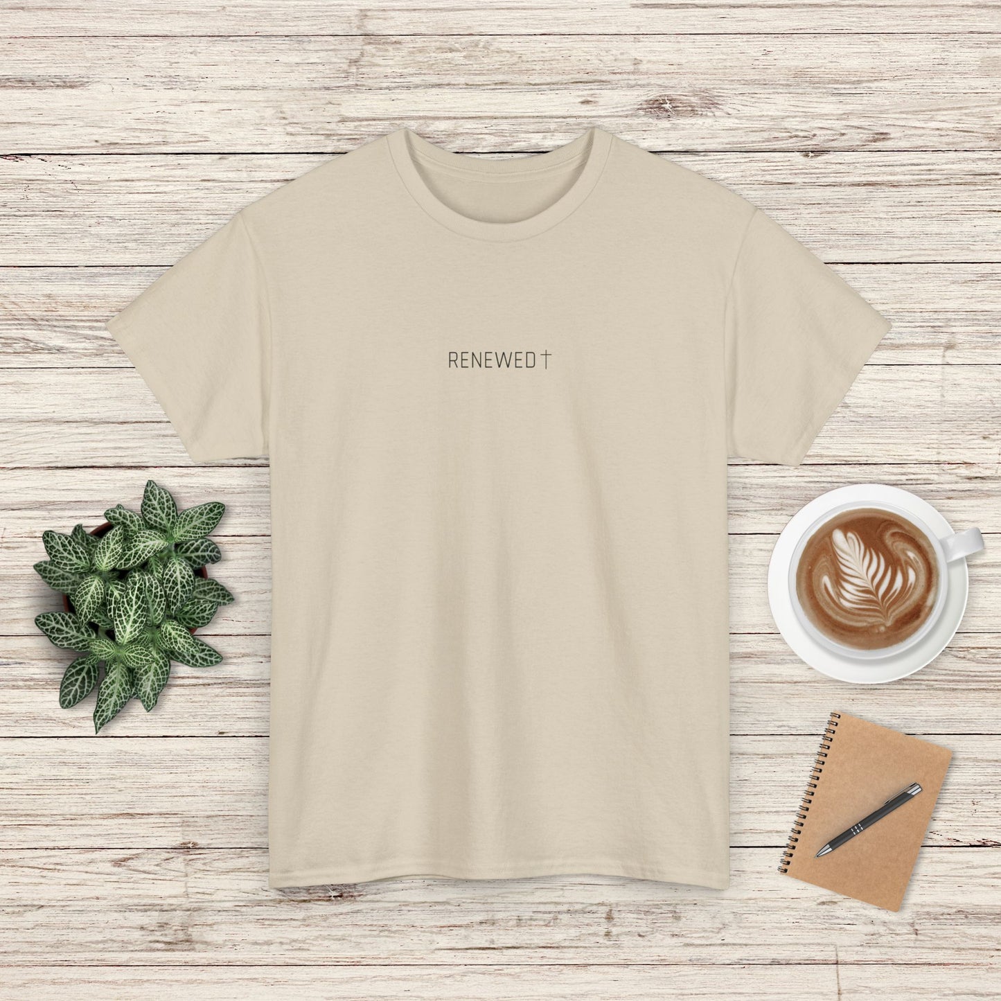 Renewed Minimalist Unisex Trendy T-Shirt Gift, Multiple Colors, Christian Shirts, Jesus Shirt, Tshirt, Retro T shirt, Christian Gifts