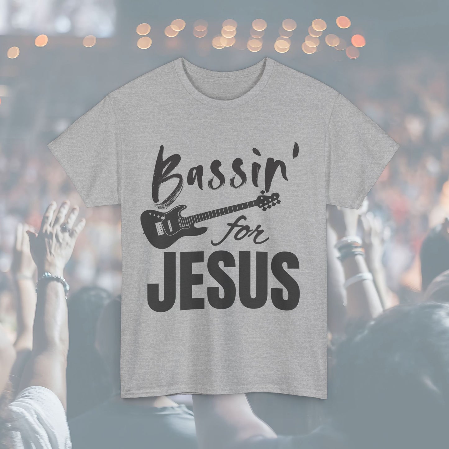 Bassin' for Jesus Unisex Tee | Perfect for Musicians, Youth Groups, Church Events, Christian Gifts, and Casual Wear