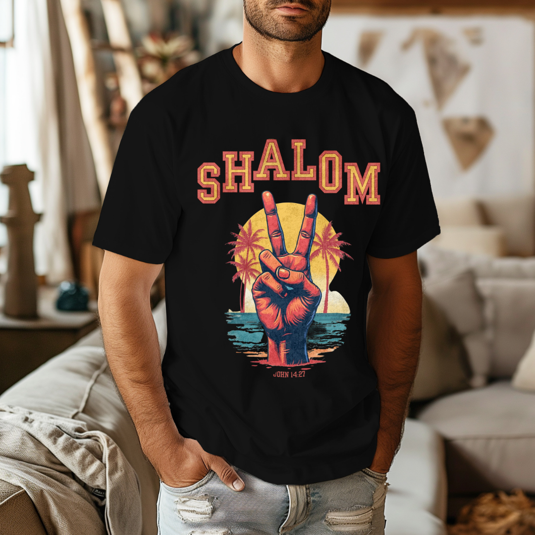 "The Chosen" Shalom Peace Comfort Colors T-Shirt, Vintage Style Tee, Unisex Graphic Shirt, Beach Vibe Top, Summer Outfit, Gift for Friends