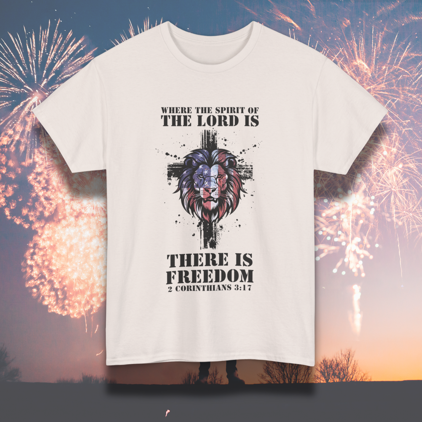 2 Corinthians 3:17 4th of July Tee - Spiritual Freedom T-Shirt, Inspirational Christian Apparel, Faith-Based Fashion, Bible Verse, Patriotic Gift, Positive Vibes