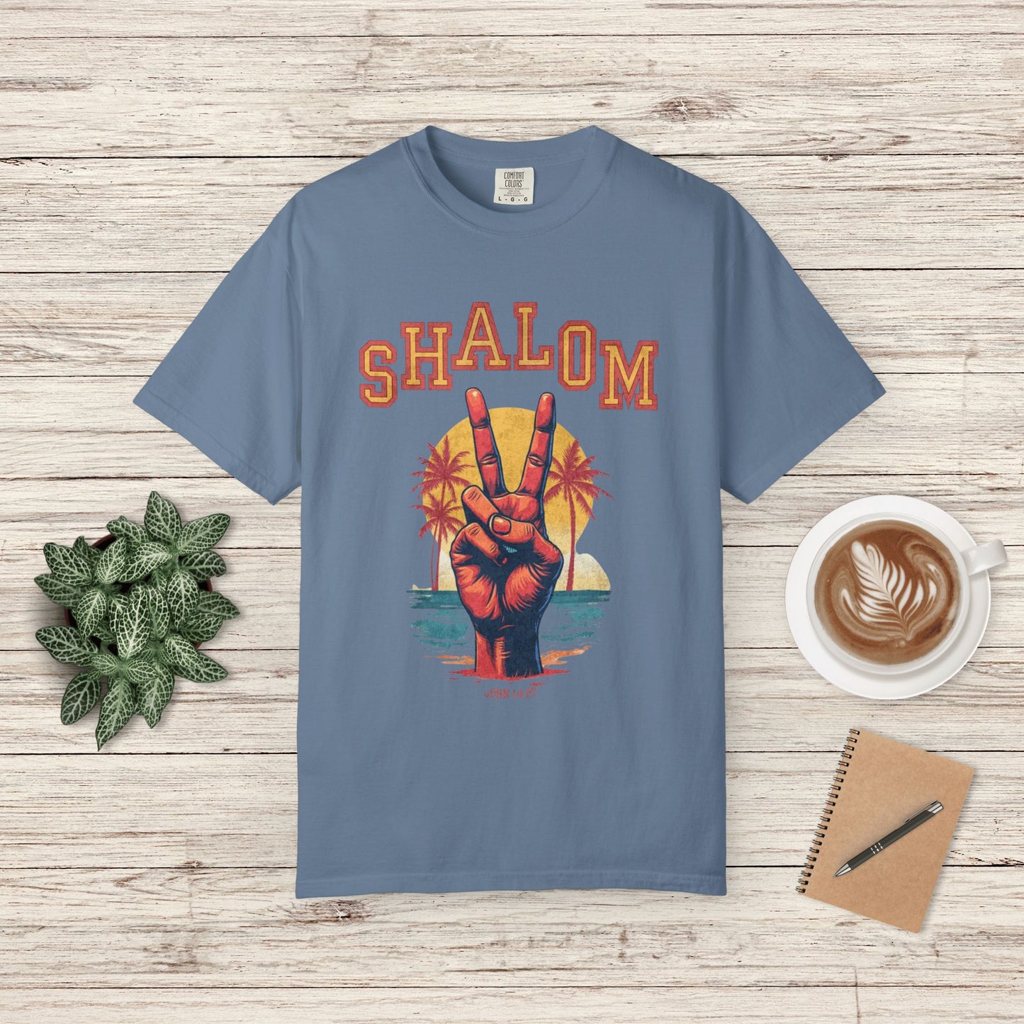 "The Chosen" Shalom Peace Comfort Colors T-Shirt, Vintage Style Tee, Unisex Graphic Shirt, Beach Vibe Top, Summer Outfit, Gift for Friends