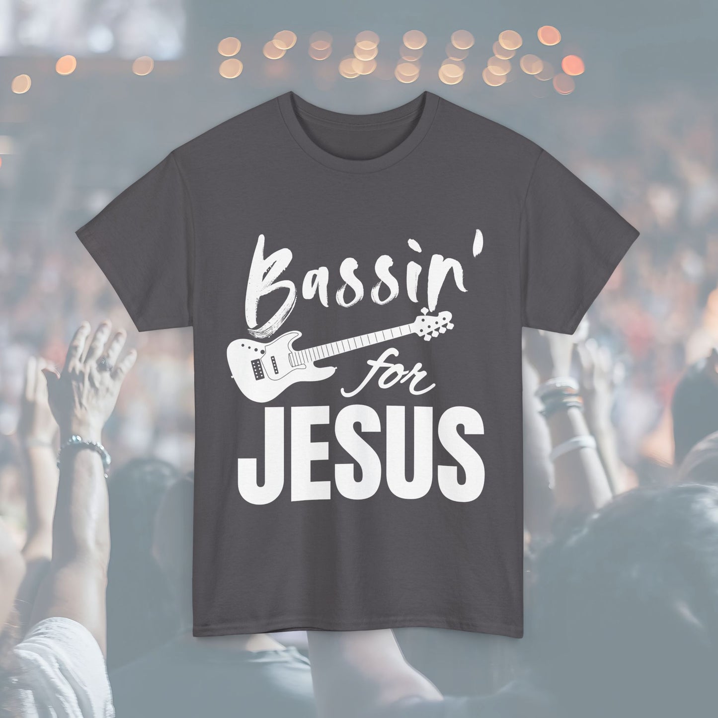 Bassin' for Jesus Unisex Tee | Perfect for Musicians, Youth Groups, Church Events, Christian Gifts, and Casual Wear