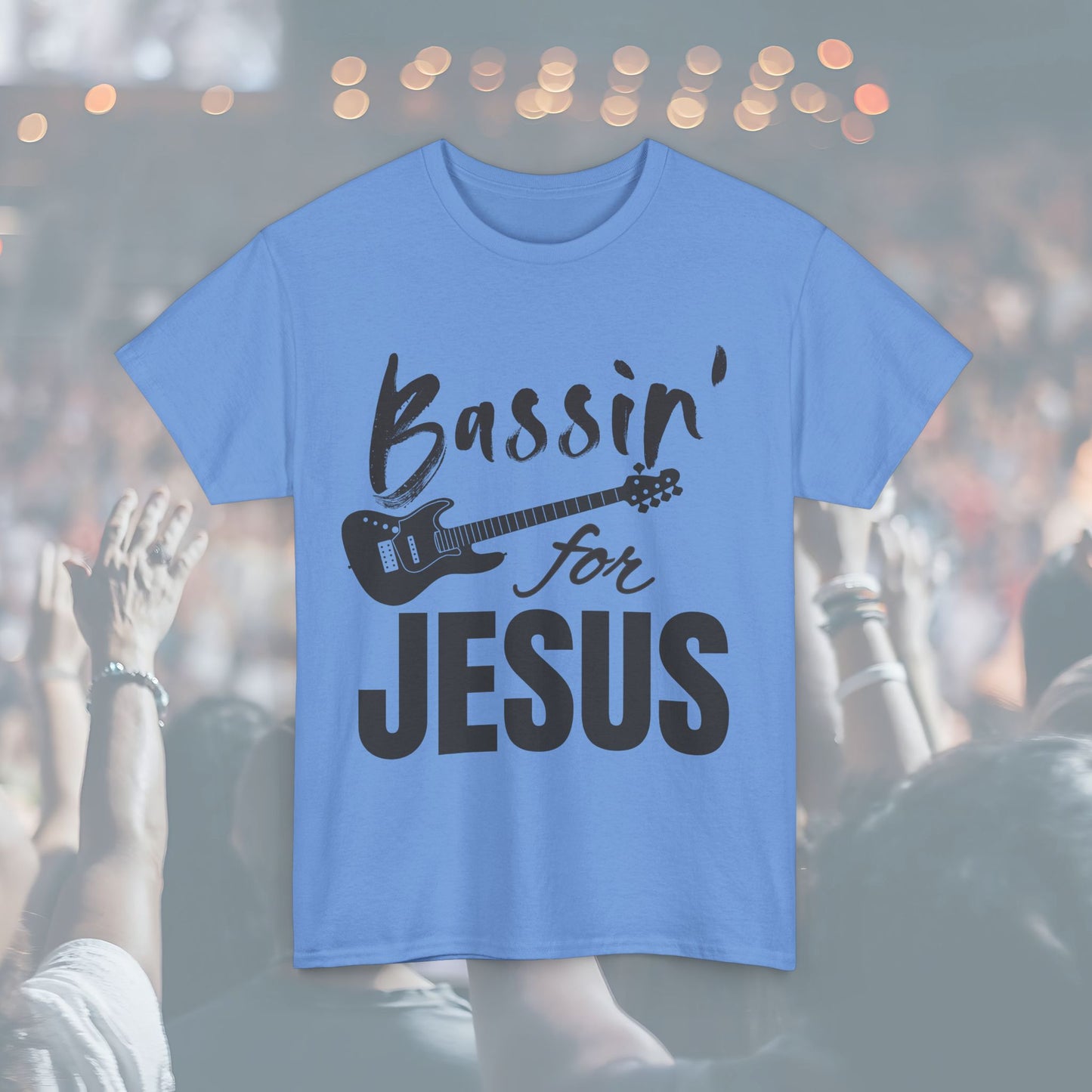 Bassin' for Jesus Unisex Tee | Perfect for Musicians, Youth Groups, Church Events, Christian Gifts, and Casual Wear