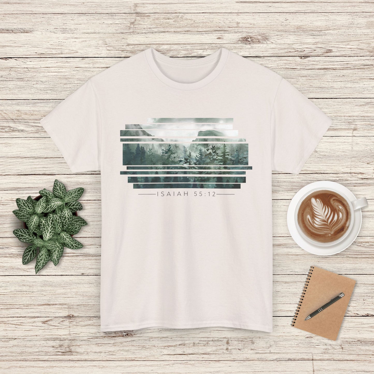 Mountain Forest Tee | Isaiah 55:12 Unisex Heavy Cotton T-Shirt