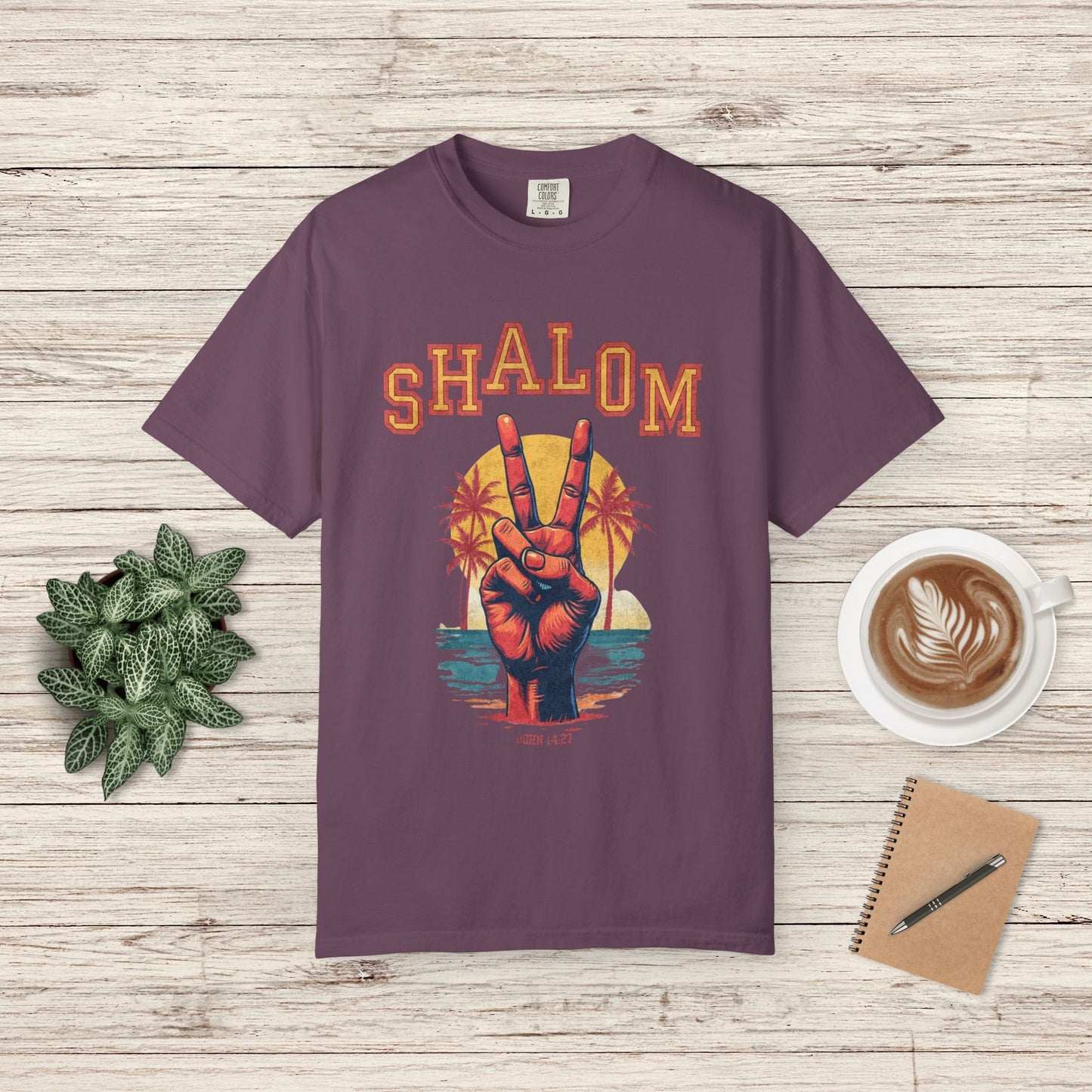 "The Chosen" Shalom Peace Comfort Colors T-Shirt, Vintage Style Tee, Unisex Graphic Shirt, Beach Vibe Top, Summer Outfit, Gift for Friends