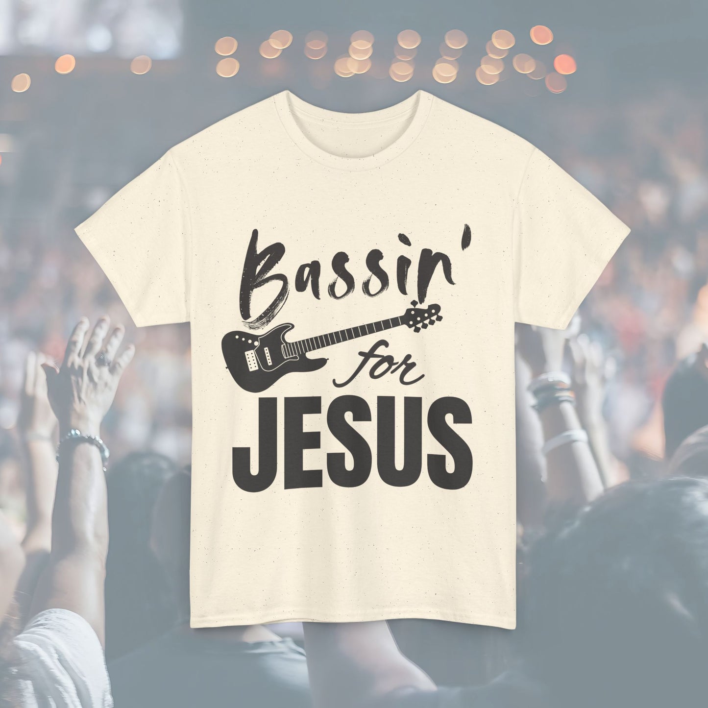 Bassin' for Jesus Unisex Tee | Perfect for Musicians, Youth Groups, Church Events, Christian Gifts, and Casual Wear