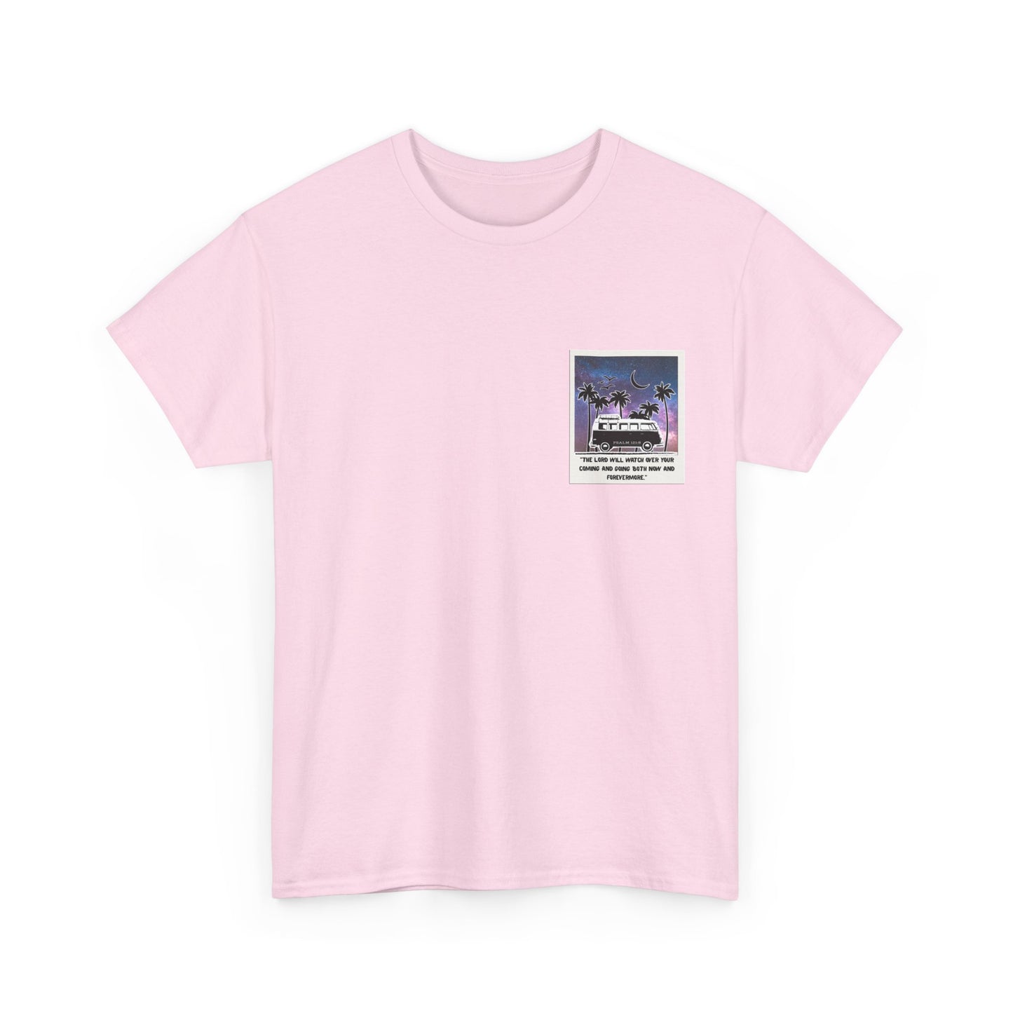 Retro Van Graphic Psalm 121:8 Tee, Vintage Style T-Shirt, Unisex Cotton Top, 80s Aesthetic Shirt, Casual Wear for Summer