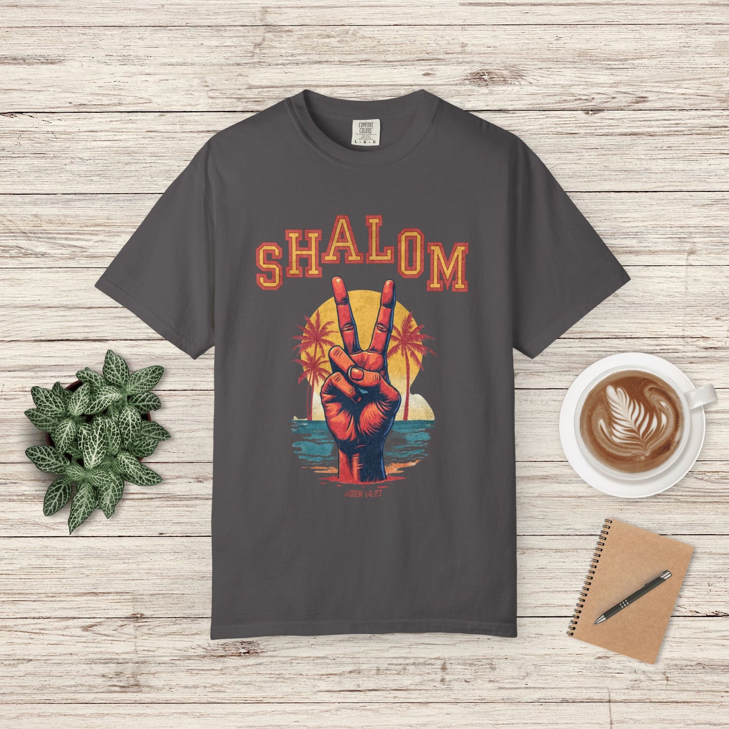 "The Chosen" Shalom Peace Comfort Colors T-Shirt, Vintage Style Tee, Unisex Graphic Shirt, Beach Vibe Top, Summer Outfit, Gift for Friends