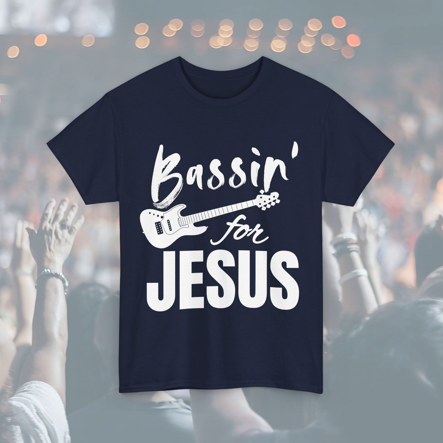 Bassin' for Jesus Unisex Tee | Perfect for Musicians, Youth Groups, Church Events, Christian Gifts, and Casual Wear