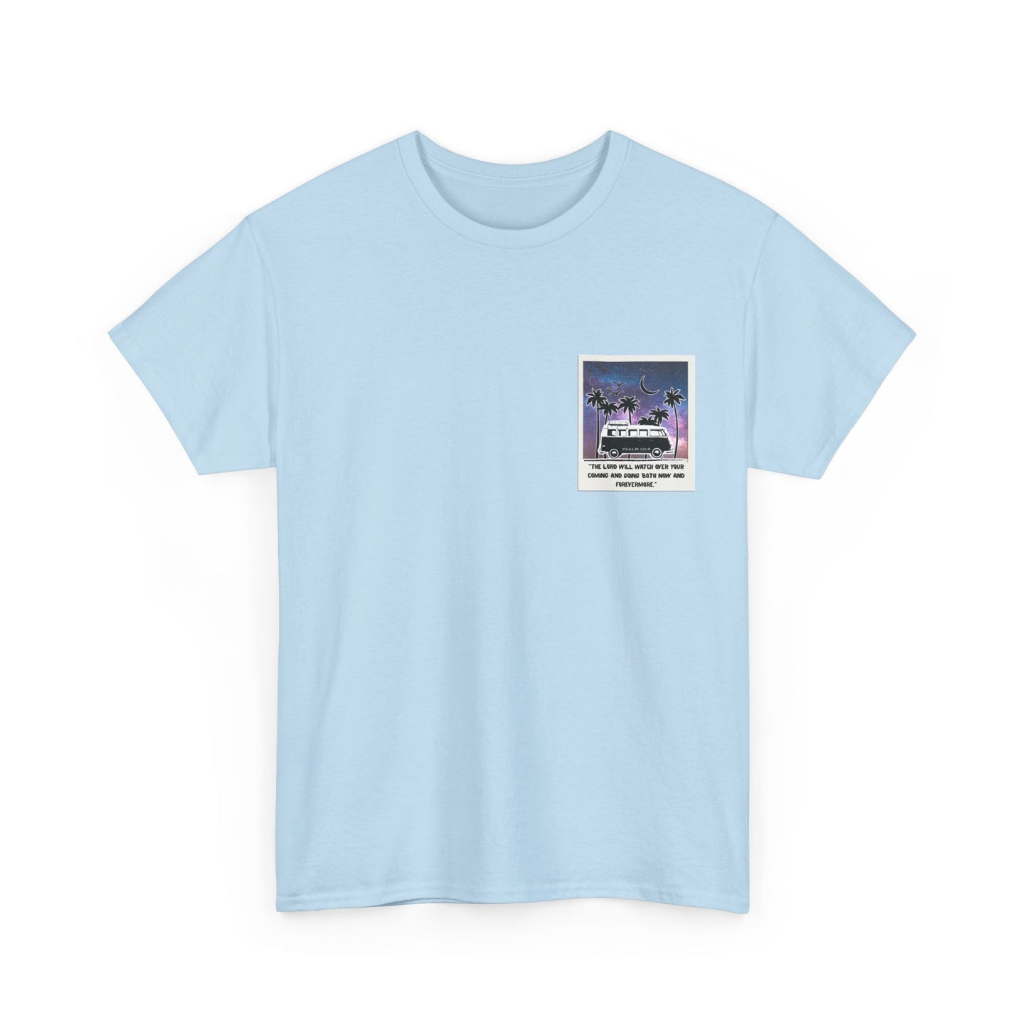 Retro Van Graphic Psalm 121:8 Tee, Vintage Style T-Shirt, Unisex Cotton Top, 80s Aesthetic Shirt, Casual Wear for Summer