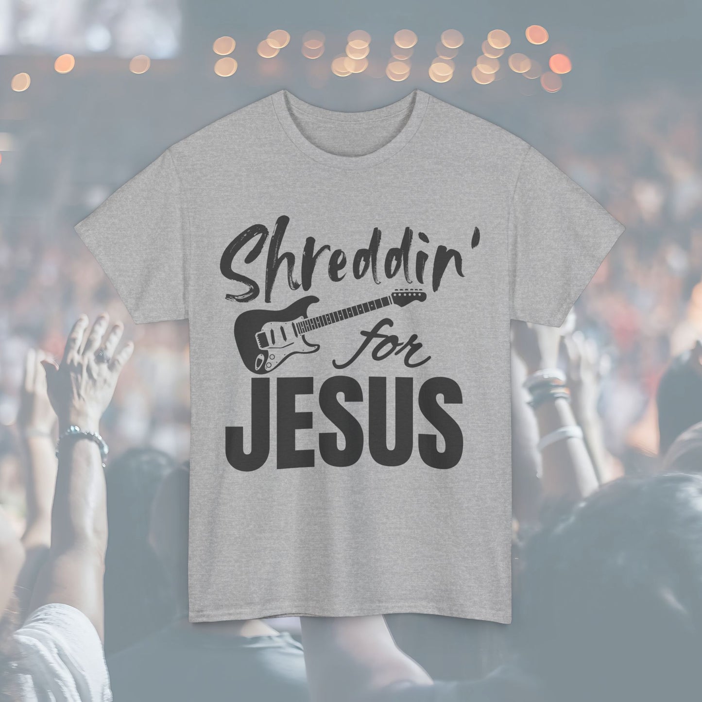 Shreddin' for Jesus Unisex Tee | Perfect for Musicians, Youth Groups, Church Events, Christian Gifts, and Casual Wear
