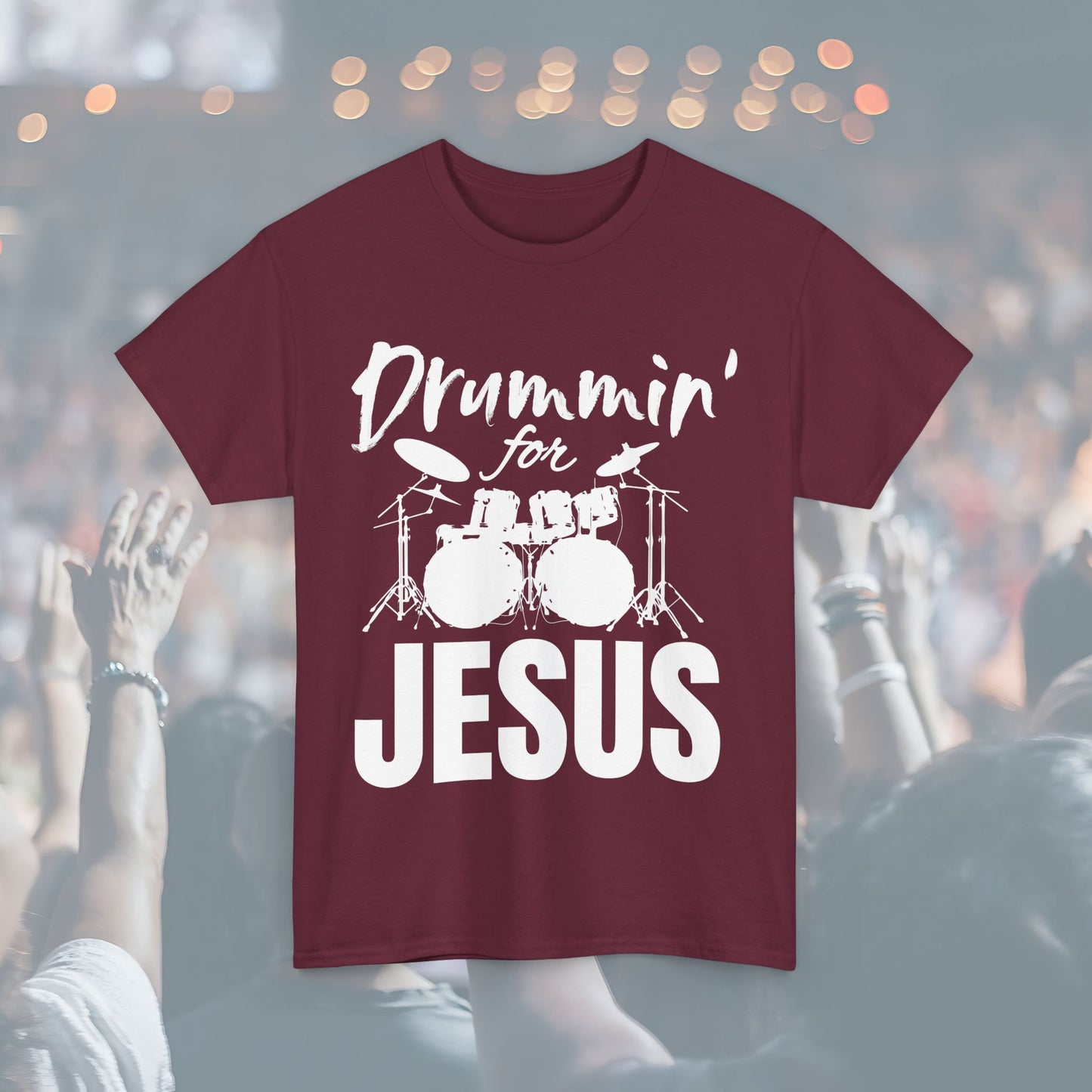 Drummin' for Jesus Unisex Tee | Perfect for Musicians, Youth Groups, Church Events, Christian Gifts, and Casual Wear
