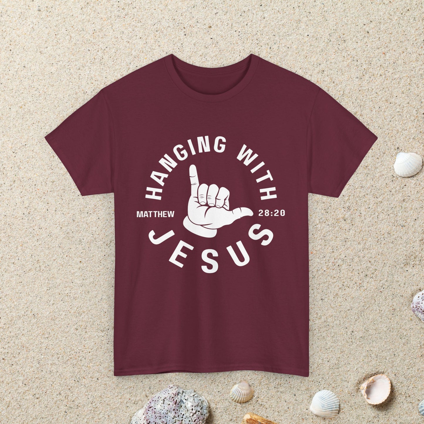 Hanging With Jesus Tee, Christian T-Shirt, Faith Apparel, Inspirational Gift, Everyday Wear, Religious Clothing