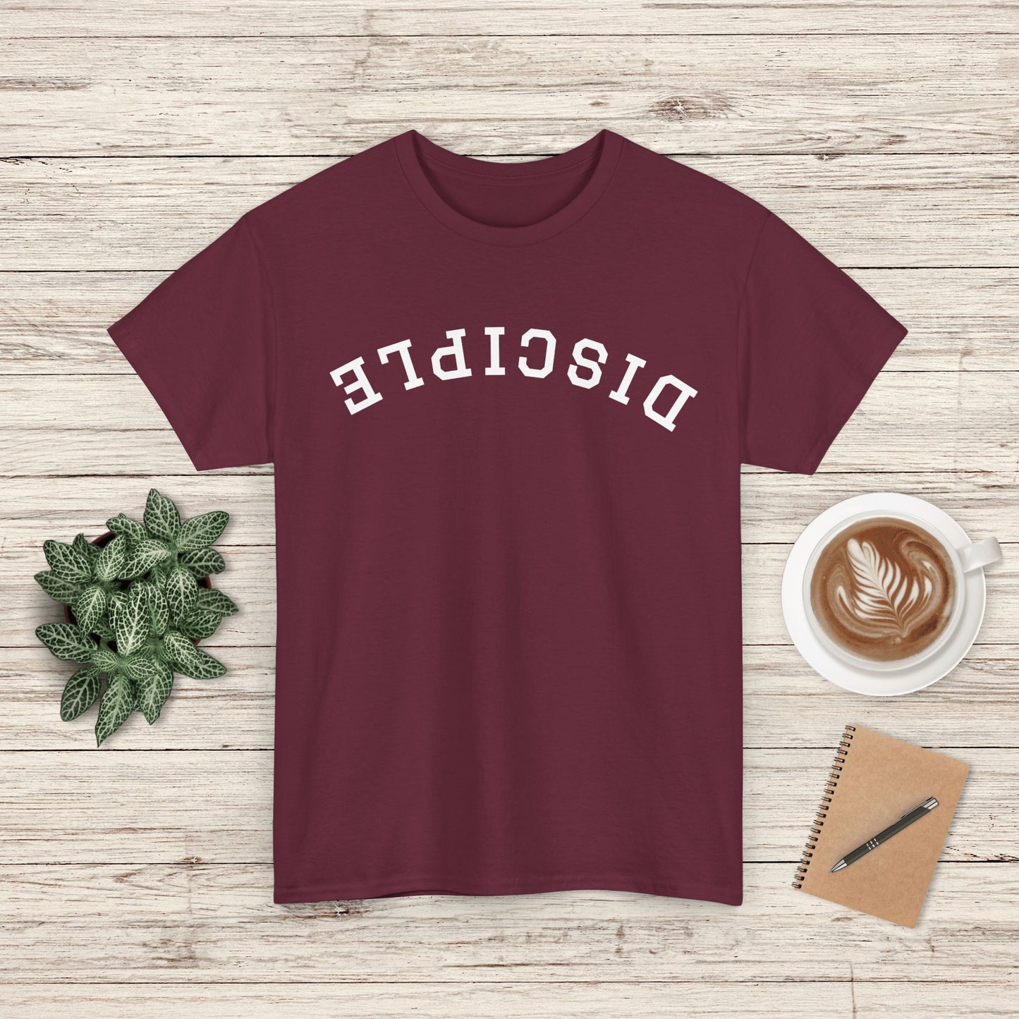 Disciple Upside-Down Writing Tee - Casual Wear, Spiritual Gift, Everyday Fashion, Trendy Tee, Unique T-Shirt