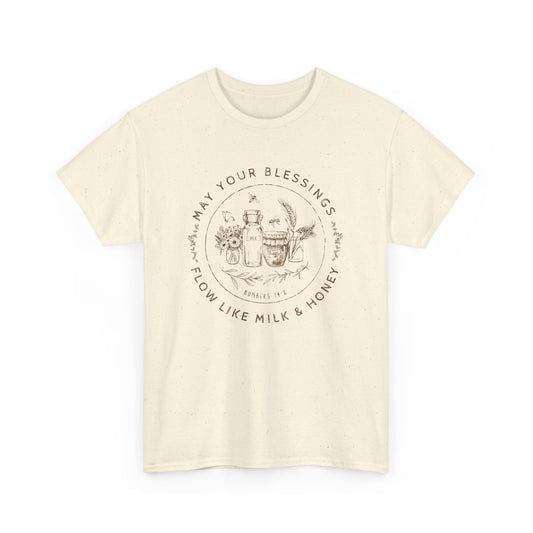 Milk & Honey Numbers 14:8 Tee, Inspirational T-Shirt, Gift for Her, Spiritual Apparel, Everyday Comfort, Motivational Shirt
