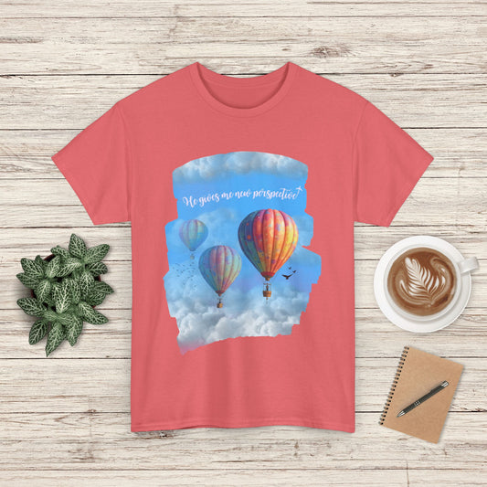 Inspirational Jesus Hot Air Balloon Tee, Adventure Shirt, Dreamer Cotton Tee, Motivational Gift, Travel Lover’s Apparel, Unisex Casual Wear