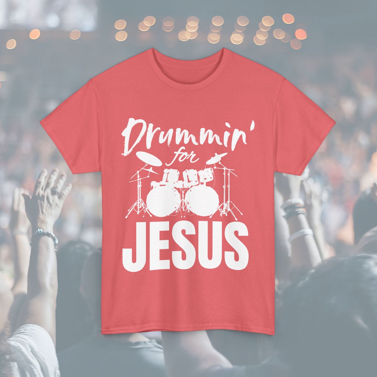 Drummin' for Jesus Unisex Tee | Perfect for Musicians, Youth Groups, Church Events, Christian Gifts, and Casual Wear