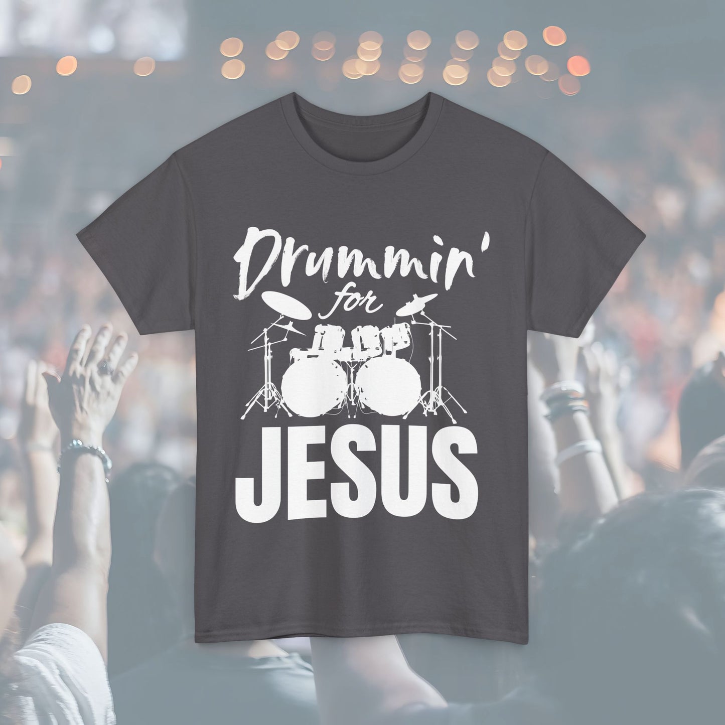 Drummin' for Jesus Unisex Tee | Perfect for Musicians, Youth Groups, Church Events, Christian Gifts, and Casual Wear