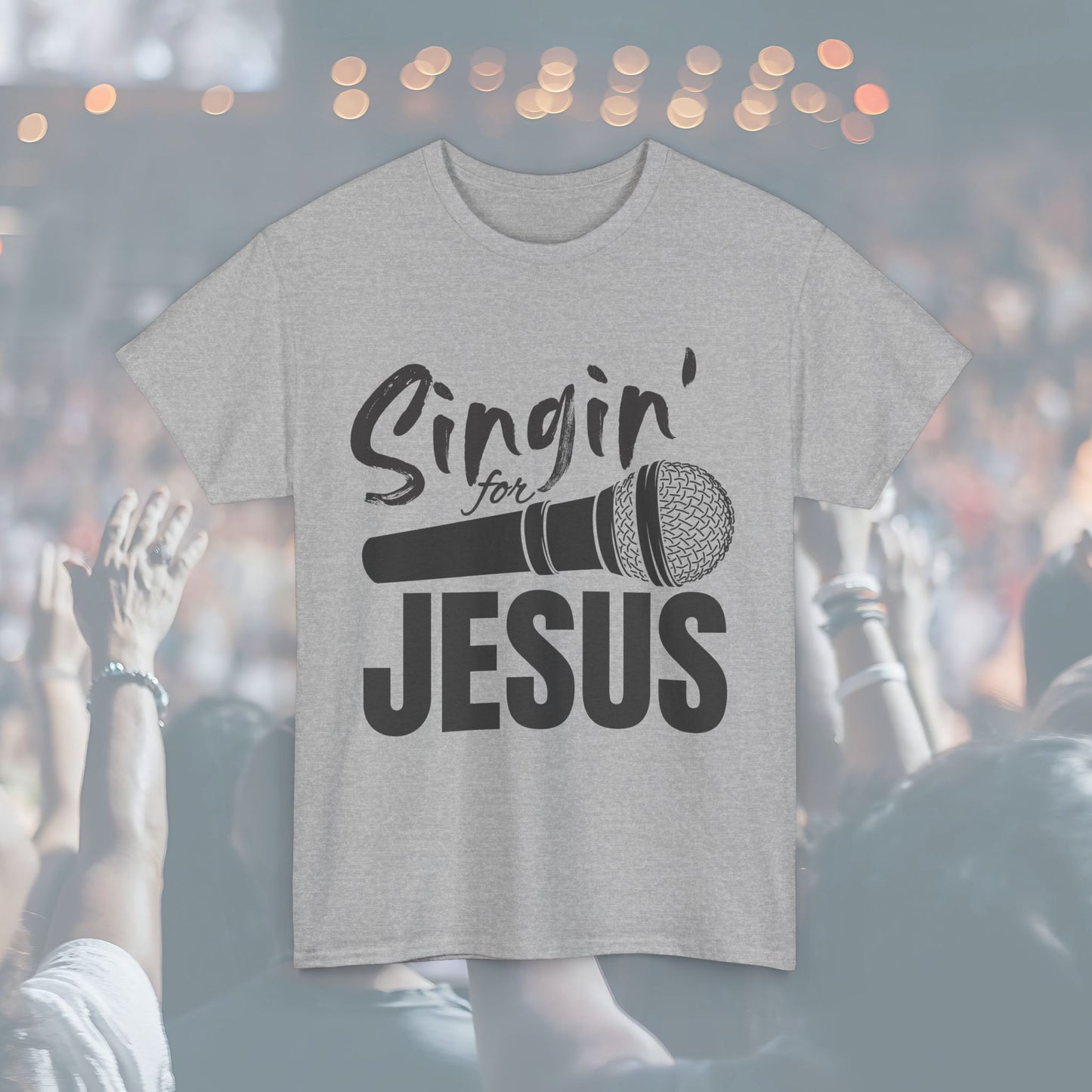 Singin' for Jesus Unisex Tee | Perfect for Musicians, Youth Groups, Church Events, Christian Gifts, and Casual Wear