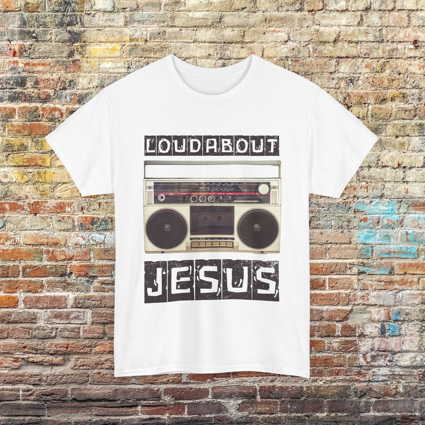 Loud About Jesus Unisex Heavy Cotton Tee, Christian Shirt, Faith Tee, Religious Gift, Gospel Apparel, Church Outing Wear