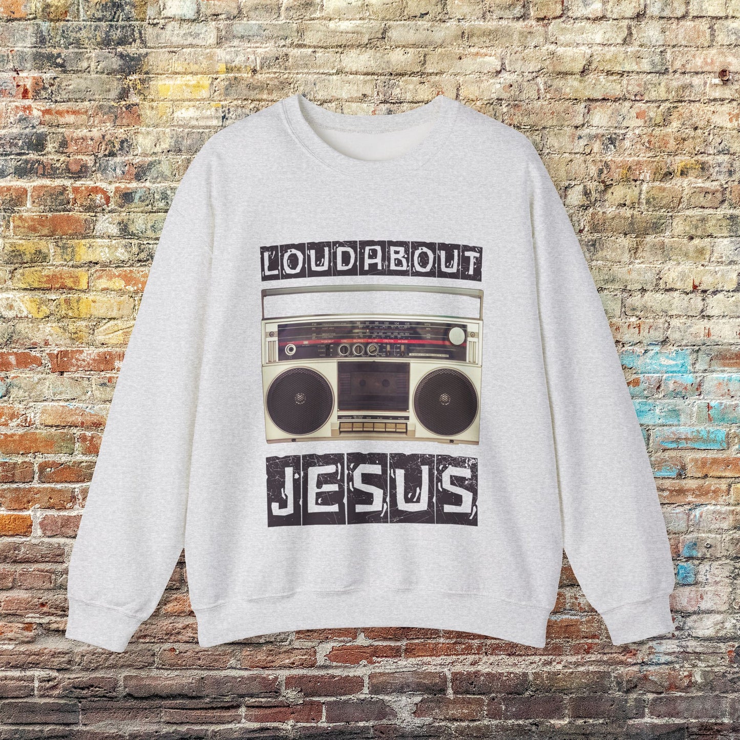 Loud About Jesus Unisex Crewneck Sweatshirt, Christian Shirt, Faith Tee, Religious Gift, Gospel Apparel, Church Outing Wear