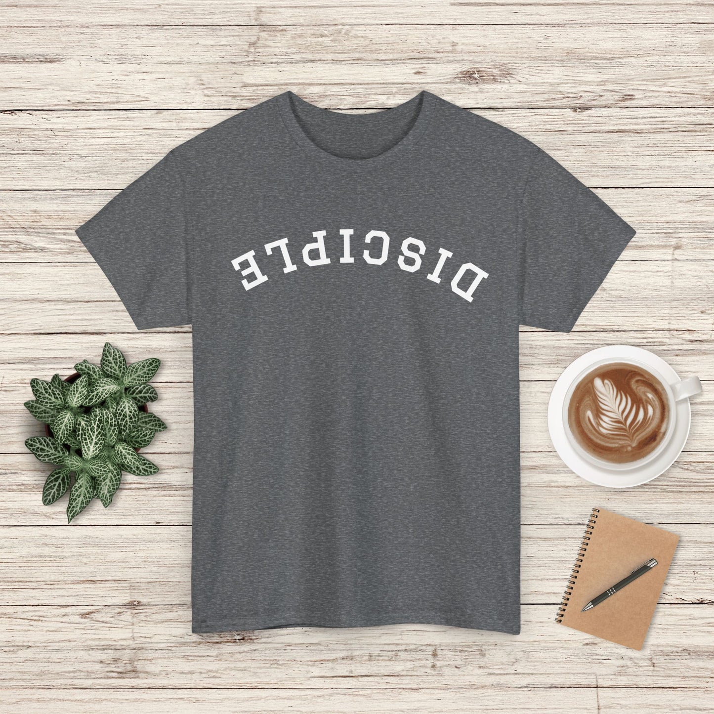 Disciple Upside-Down Writing Tee - Casual Wear, Spiritual Gift, Everyday Fashion, Trendy Tee, Unique T-Shirt
