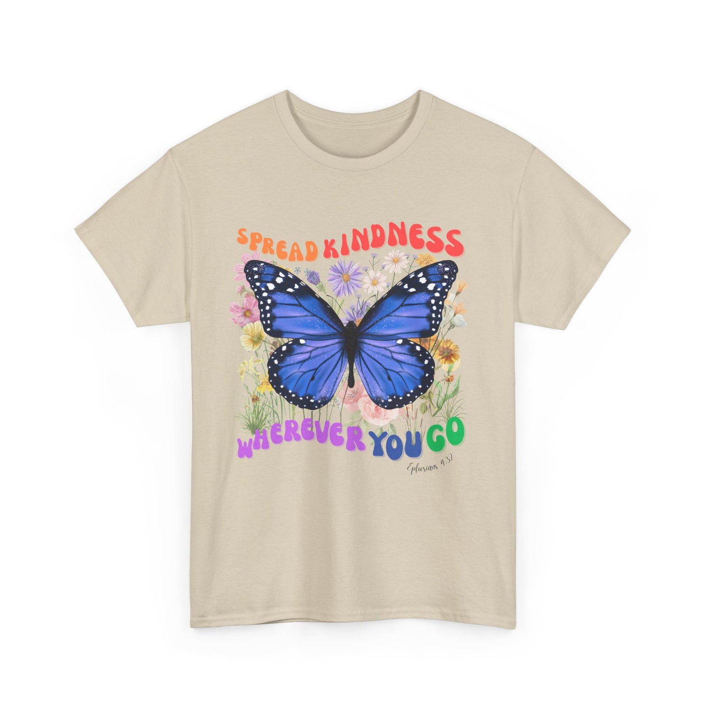 Spread Kindness Butterfly Ephesians 4:32 Tee, Unisex Cotton T-Shirt