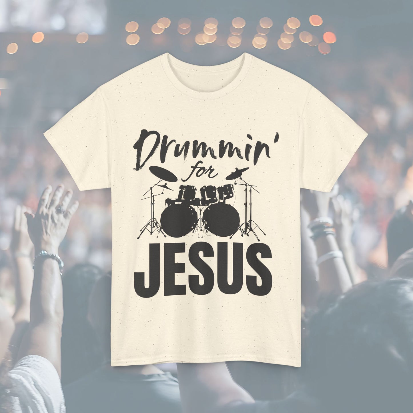 Drummin' for Jesus Unisex Tee | Perfect for Musicians, Youth Groups, Church Events, Christian Gifts, and Casual Wear
