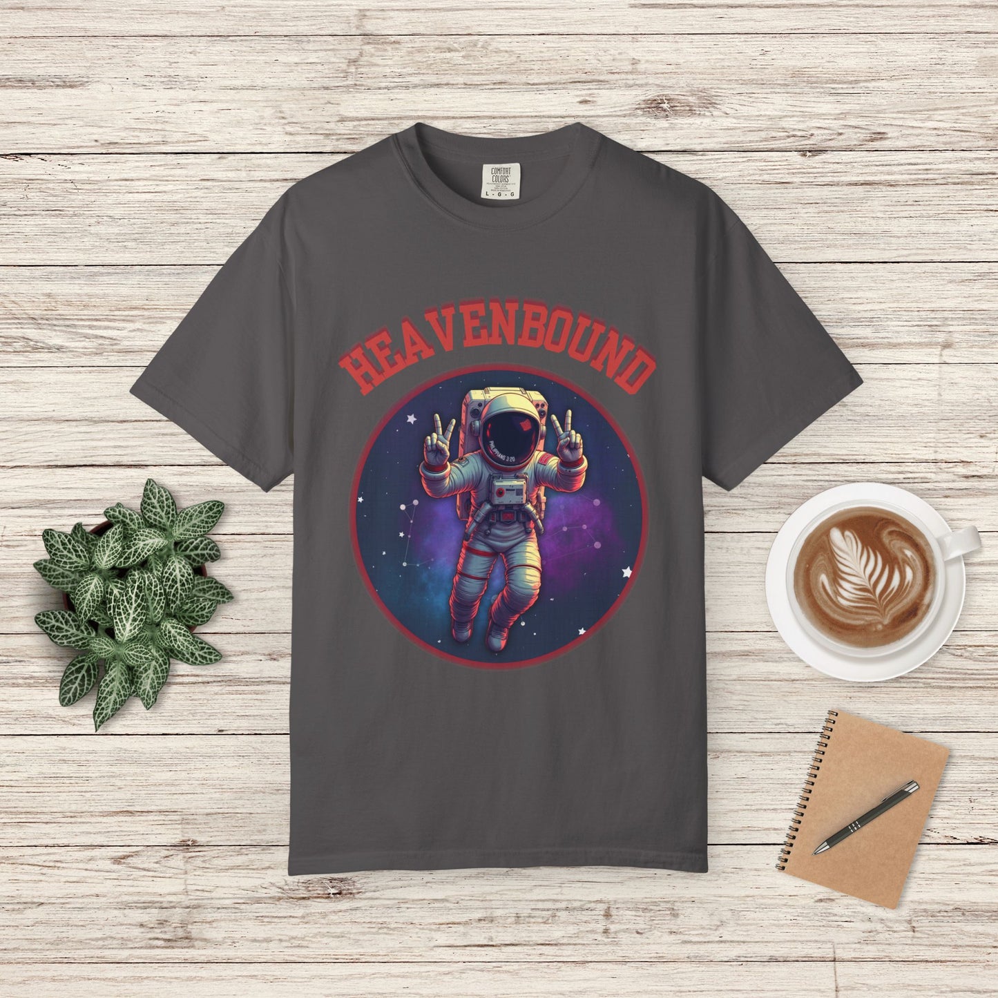 Heavenbound Astronaut Philippians 3:20 Comfort Colors T-shirt, Unisex Space Tee, Cool Graphic Shirt, Gift for Space Lovers, Casual Streetwear