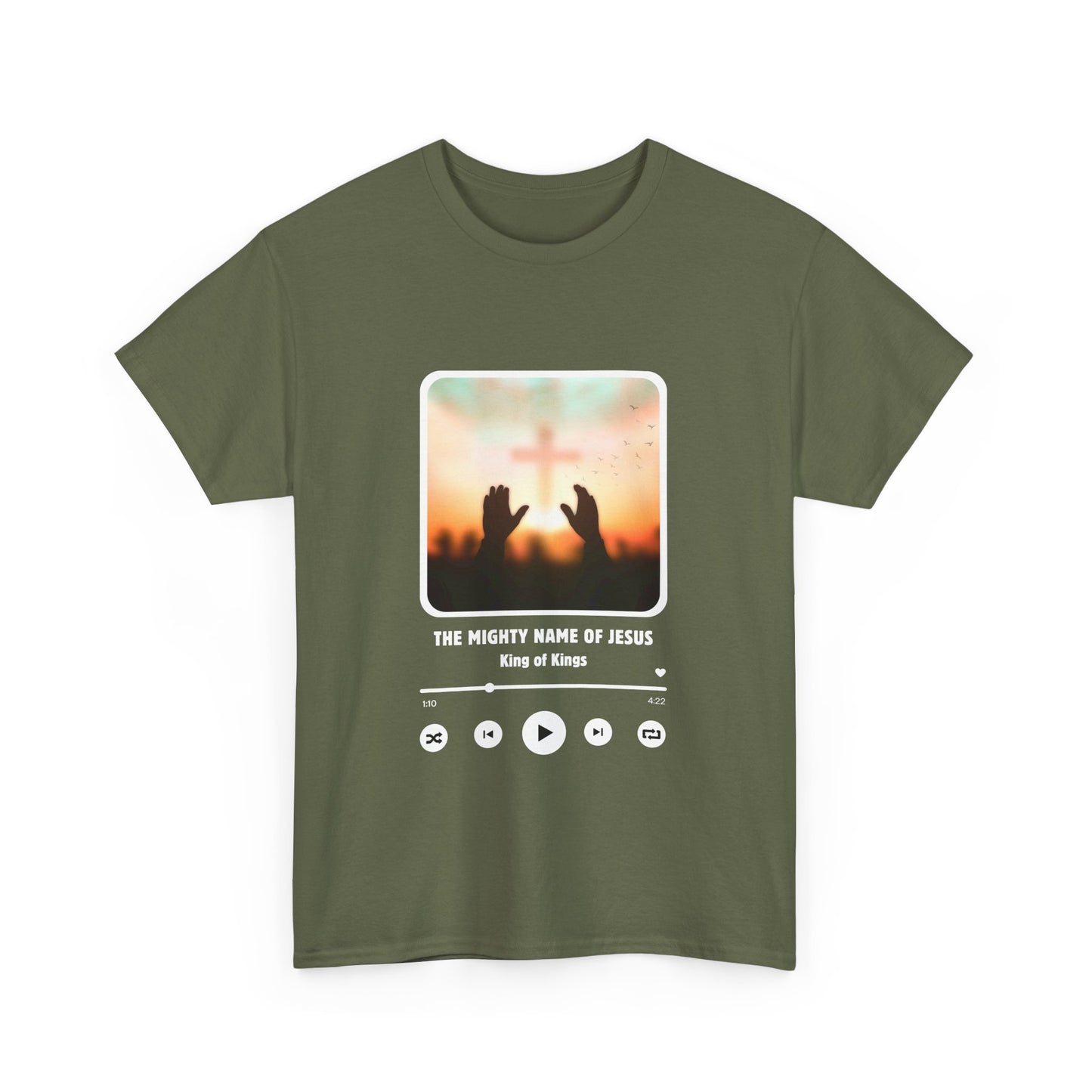 The Mighty Name of Jesus Music App Screenshot Unisex Tee | Christian Apparel, Worship Shirt, Religious Gift, Spiritual Wear, Inspirational Clothing