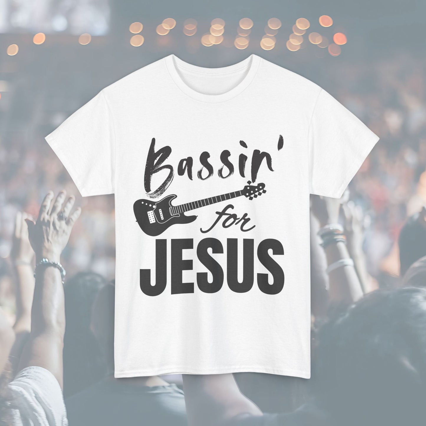 Bassin' for Jesus Unisex Tee | Perfect for Musicians, Youth Groups, Church Events, Christian Gifts, and Casual Wear