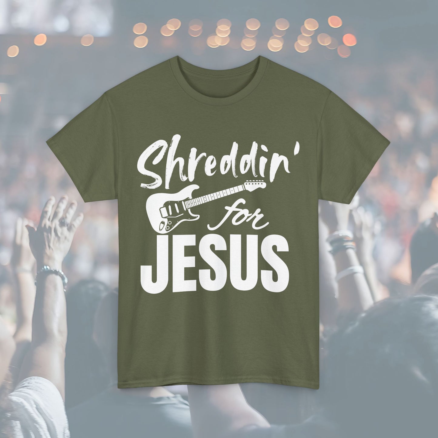 Shreddin' for Jesus Unisex Tee | Perfect for Musicians, Youth Groups, Church Events, Christian Gifts, and Casual Wear