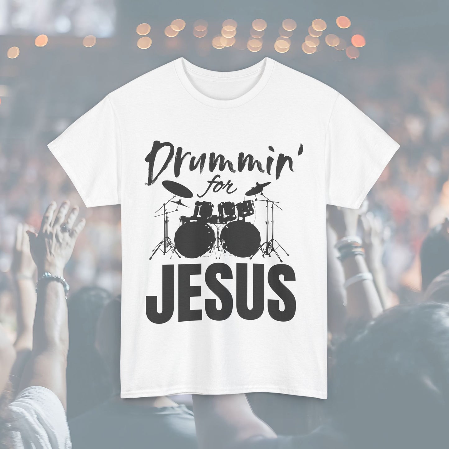 Drummin' for Jesus Unisex Tee | Perfect for Musicians, Youth Groups, Church Events, Christian Gifts, and Casual Wear