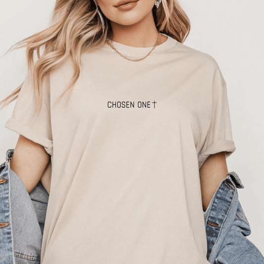 Chosen One Minimalist Unisex Trendy T-Shirt Gift, Multiple Colors, Christian Shirts, Jesus Shirt, Tshirt, Retro T shirt, Christian Gifts