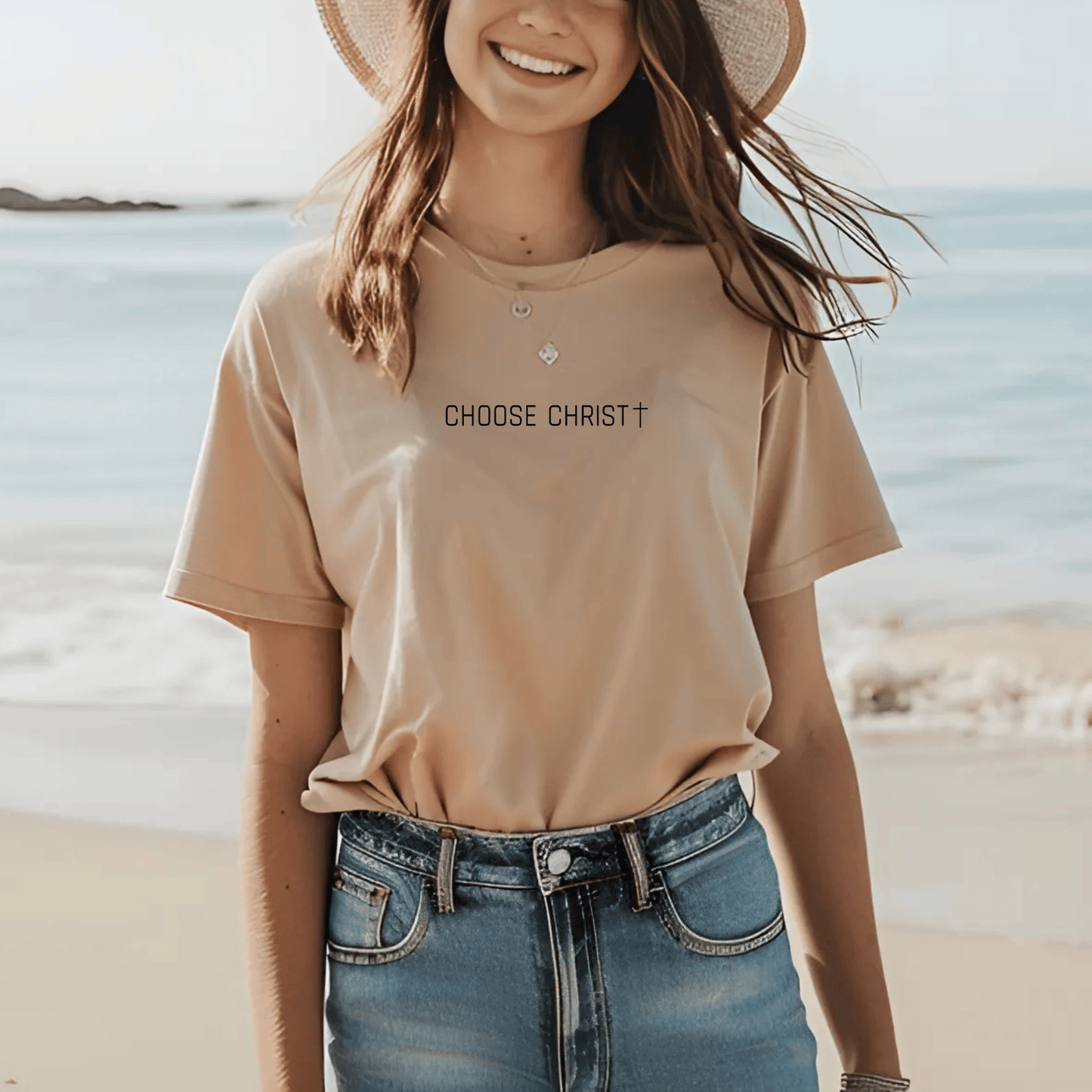 Choose Christ Unisex Heavy Cotton Tee - Faith-Inspired Casual Shirt