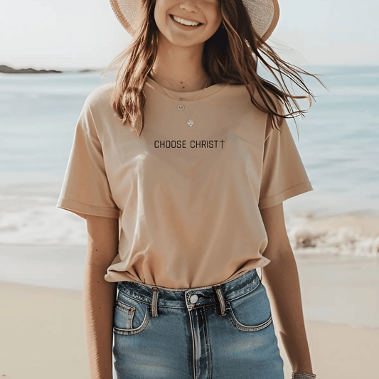Choose Christ Unisex Heavy Cotton Tee - Faith-Inspired Casual Shirt