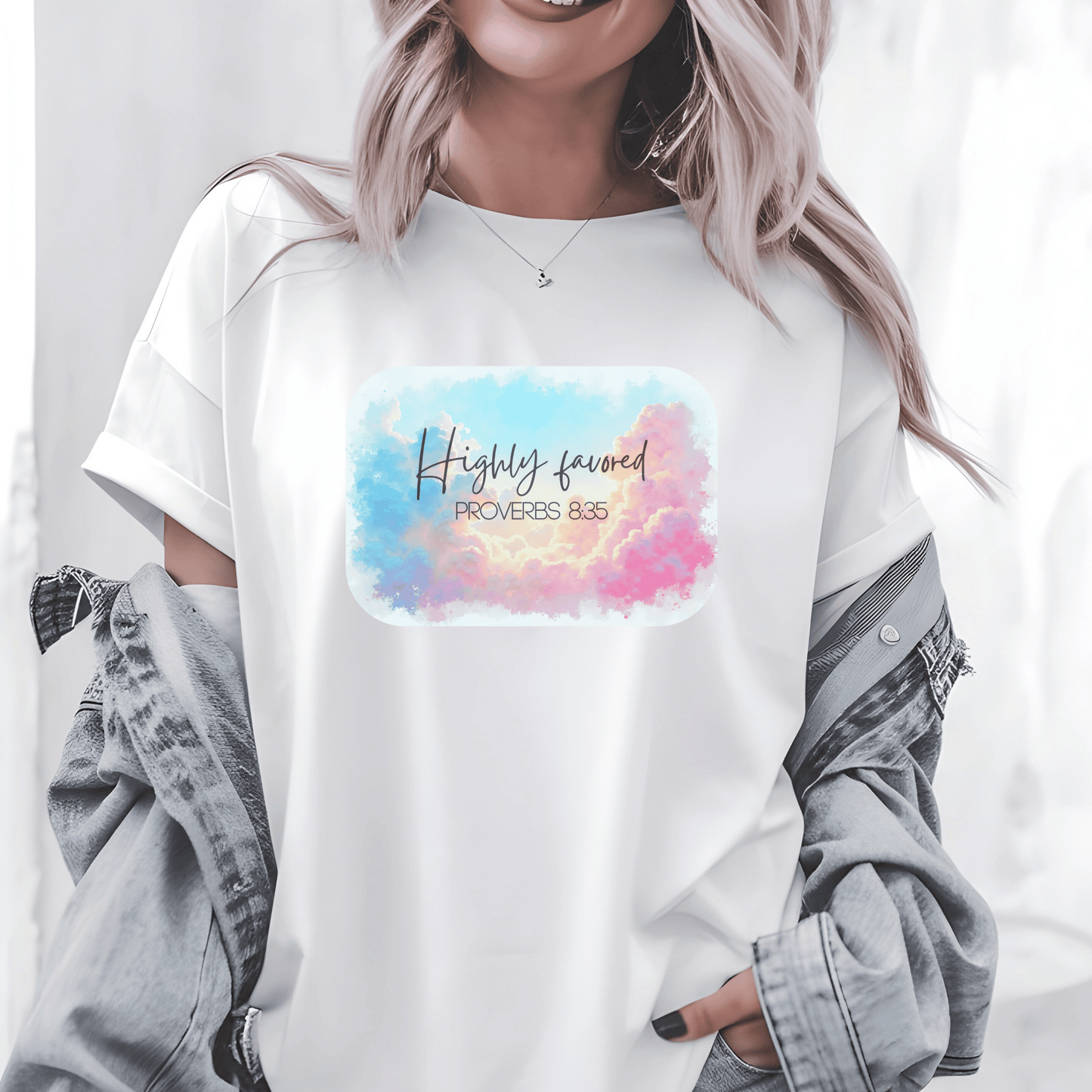 Highly Favored Proverbs 3:5 Unisex Heavy Cotton Tee - Inspirational Tee for Everyday Wear