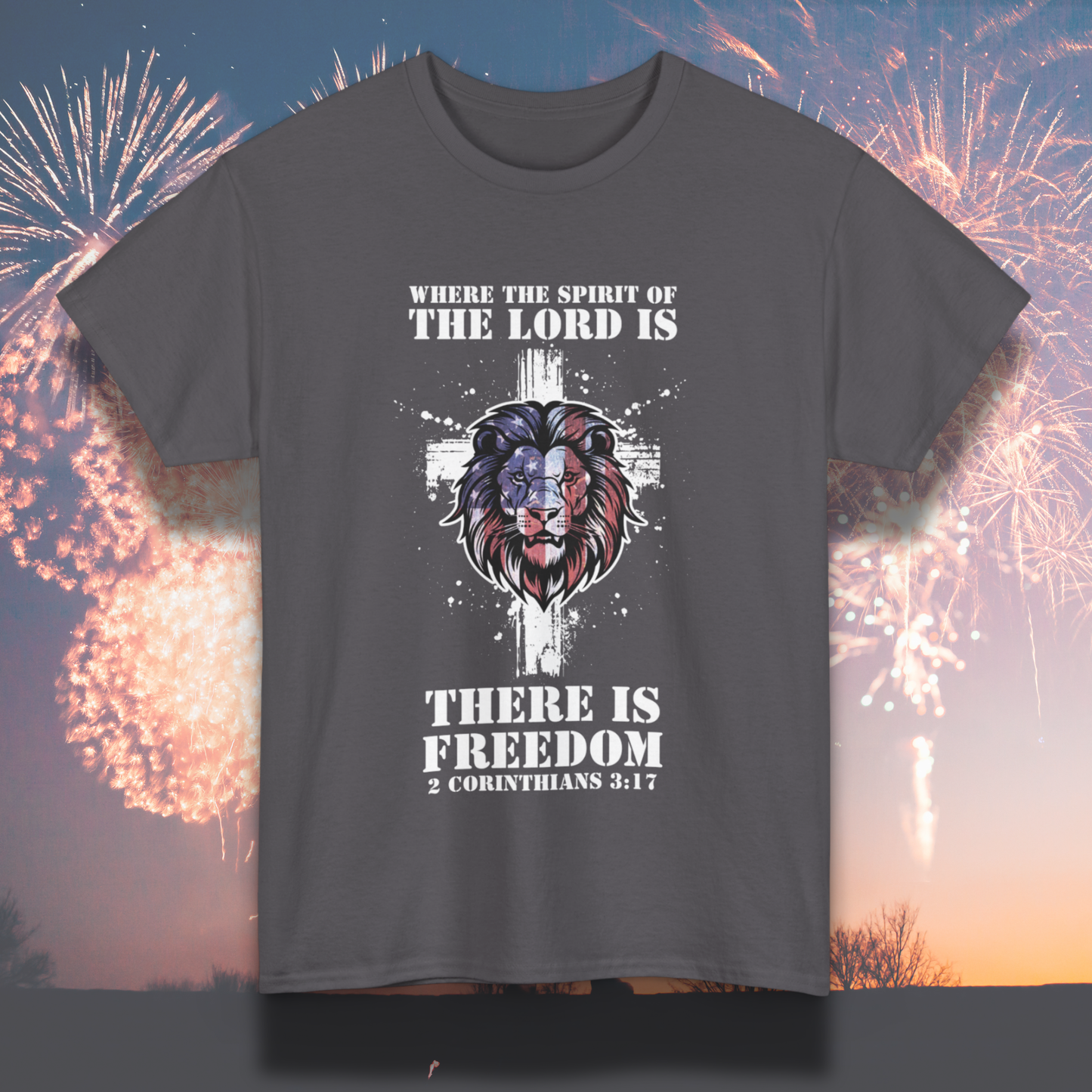 2 Corinthians 3:17 4th of July Tee - Spiritual Freedom T-Shirt, Inspirational Christian Apparel, Faith-Based Fashion, Bible Verse, Patriotic Gift, Positive Vibes