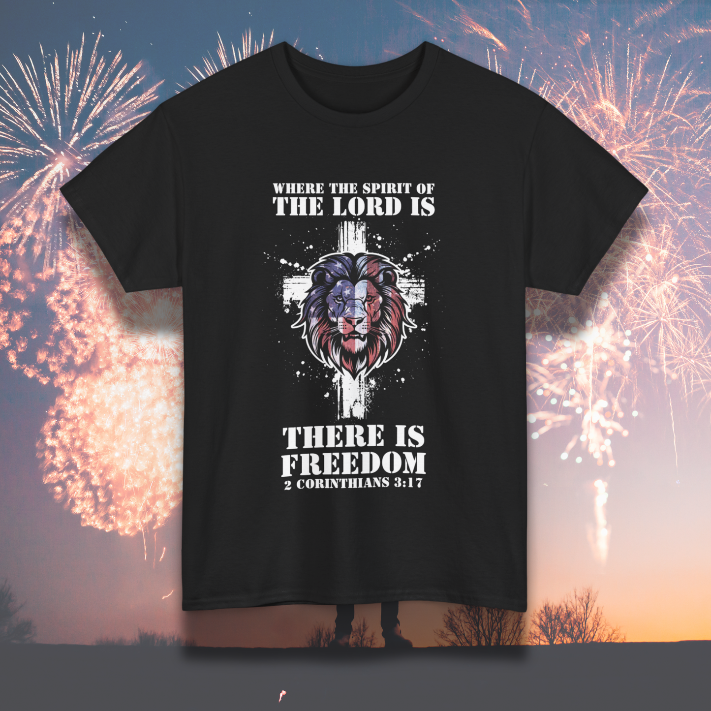 2 Corinthians 3:17 4th of July Tee - Spiritual Freedom T-Shirt, Inspirational Christian Apparel, Faith-Based Fashion, Bible Verse, Patriotic Gift, Positive Vibes