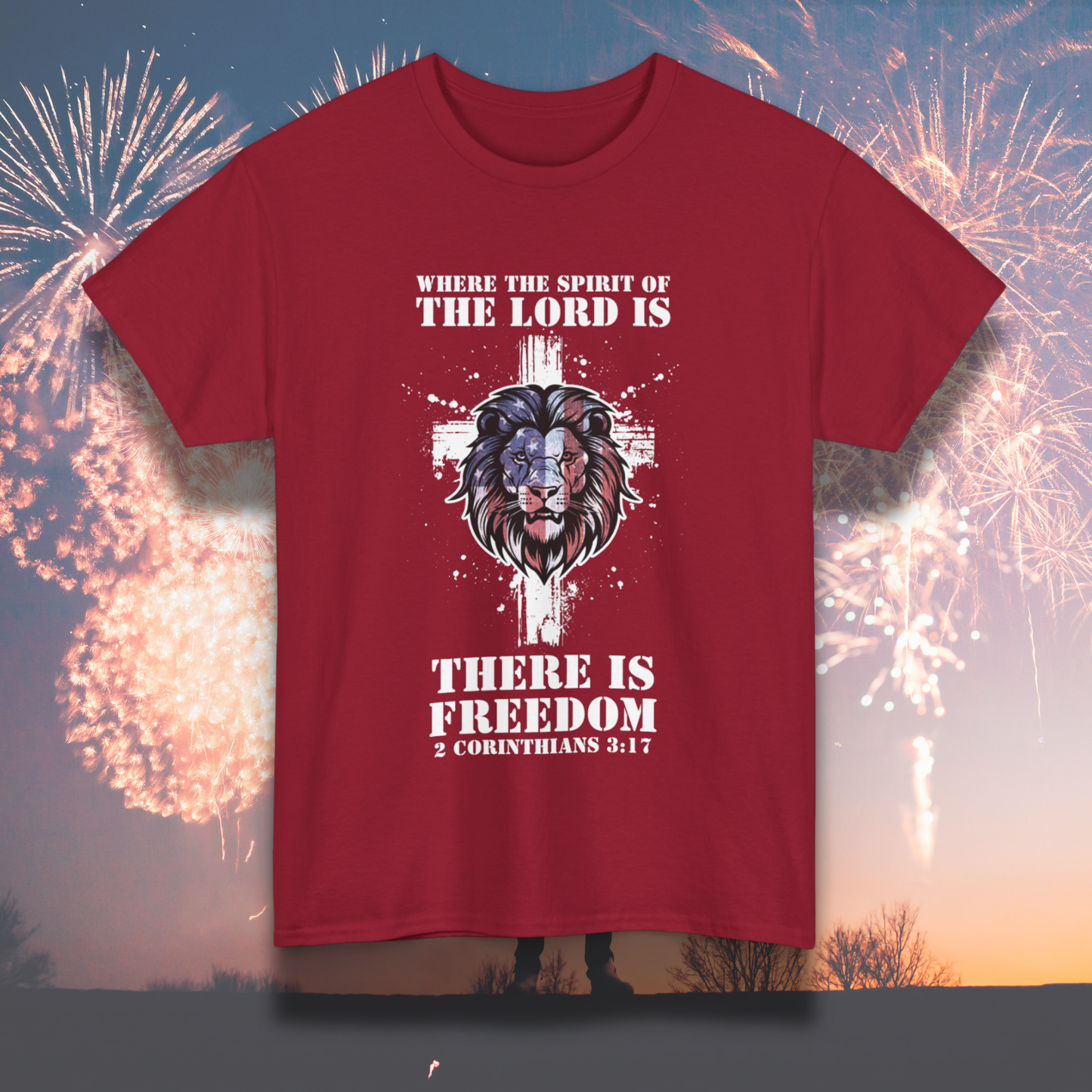 2 Corinthians 3:17 4th of July Tee - Spiritual Freedom T-Shirt, Inspirational Christian Apparel, Faith-Based Fashion, Bible Verse, Patriotic Gift, Positive Vibes